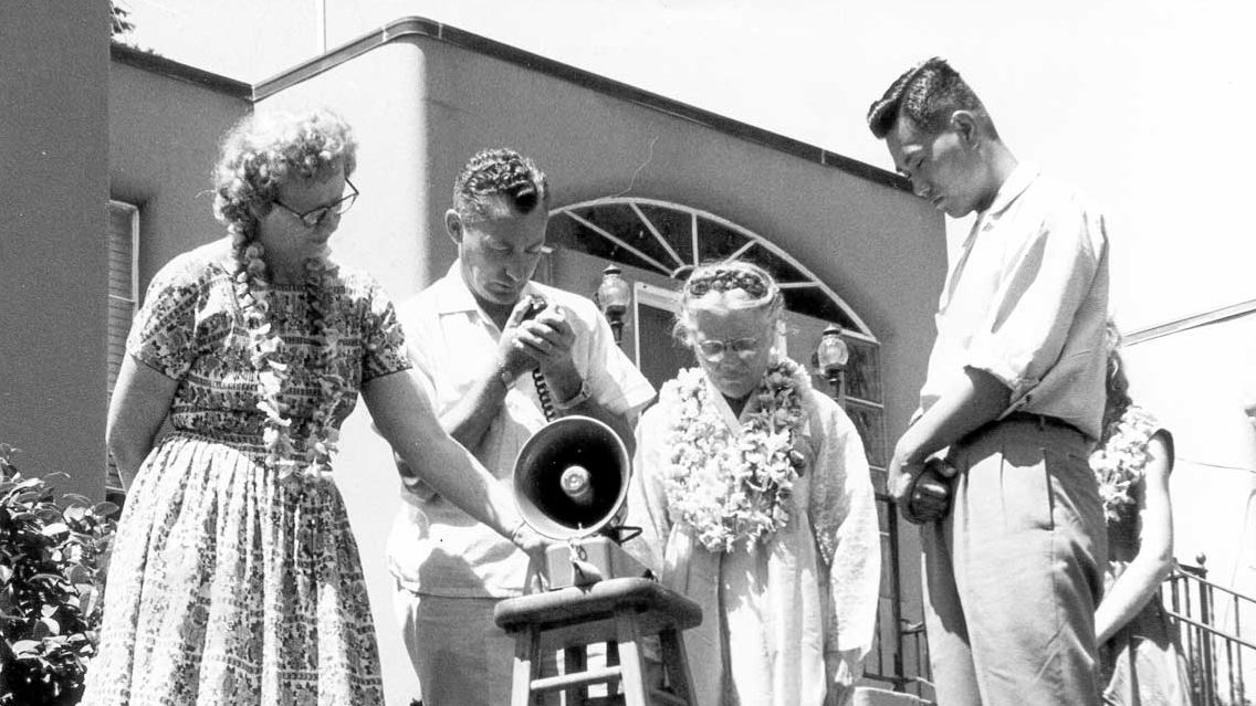 Holt staff at the first Holt picnic in 1957