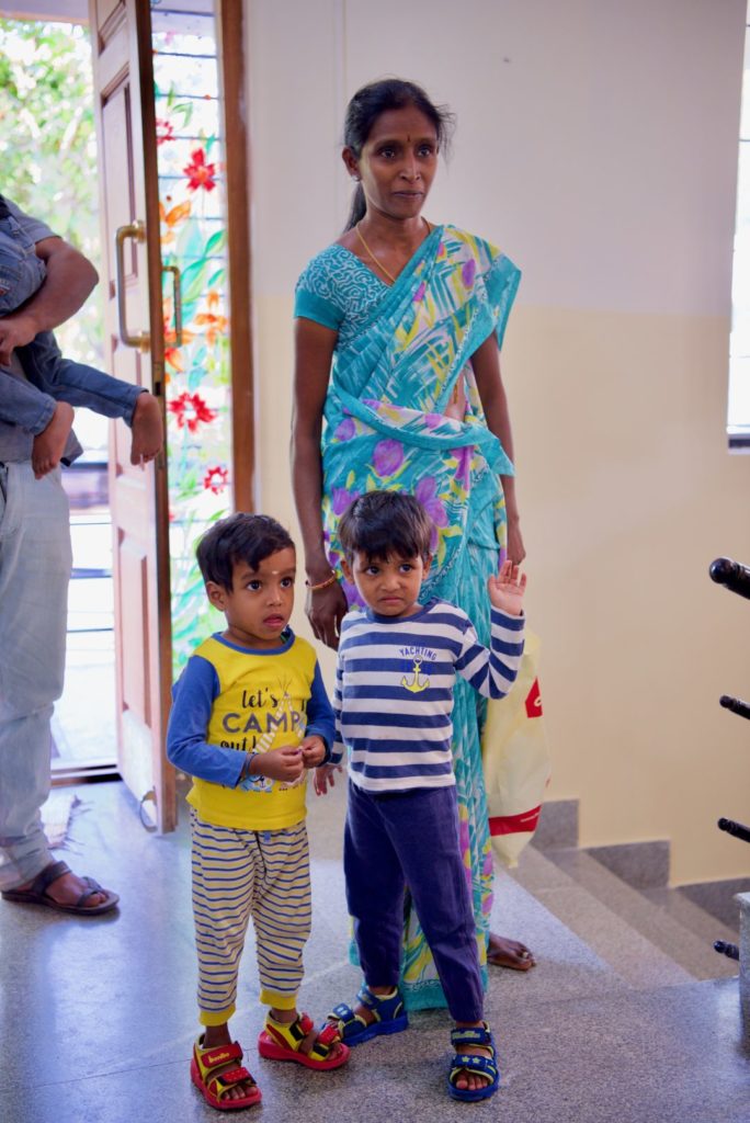 Ana Kria, checking her two sons into VCT for the day.